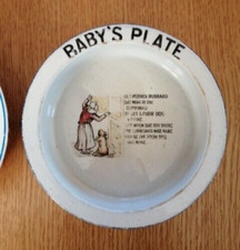 Vintage baby plate for sale  PETERBOROUGH