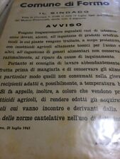 Fermo manifesto intossicazione usato  Tavigliano