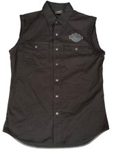 Colete preto Harley Davidson masculino tamanho médio motocicleta dupla face botão de pressão comprar usado  Enviando para Brazil