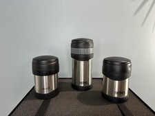 3 garrafas térmicas 16 oz e 10 oz frasco de sopa de alimentos de aço inoxidável com isolamento a vácuo sem colher comprar usado  Enviando para Brazil