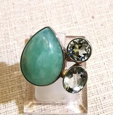 Ring amazonit prasiolith gebraucht kaufen  Heiligenhaus