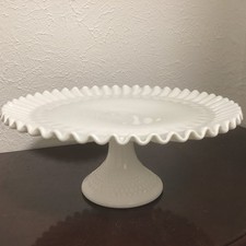 vintage cake glass milk plate for sale  Painesville