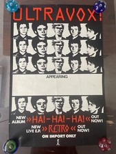 Pôster de concerto retrô original raro vintage 1977" Ultravox Ha Ha Ha"., usado comprar usado  Enviando para Brazil