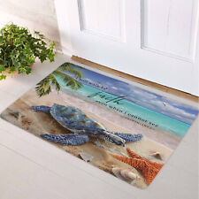 Tapete de banho Bible Verse Ocean Beach azul tartaruga marinha tapetes de cozinha 24x16 polegadas comprar usado  Enviando para Brazil