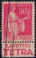 Usado, Bande publicitaire TETRA - Publicitimbre oblitéré Paix n°283 au type 2A comprar usado  Enviando para Brazil
