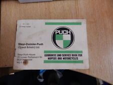 Puch service book for sale  NORTHWICH