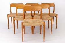 Usado, Set of 6 Niels Otto Møller Model 75 Chairs | 1950s Oak Dining Chairs | Vintage comprar usado  Enviando para Brazil