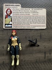 Linda pintura Hasbro GI JOE 1982 ESCARLATE v1. Cartão de arquivo COMPLETO de braço reto comprar usado  Enviando para Brazil