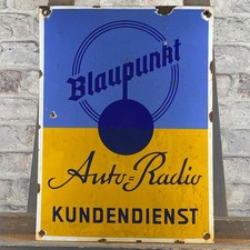 Usado, BLAUPUNKT Emailschild 15,7x11,8" (40x30cm) schönes Retro Radio Porzellan... comprar usado  Enviando para Brazil