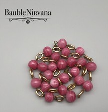 Colar de miçangas vintage arte vidro rosa com estrias brancas miçangas e laços ovais, usado comprar usado Colar de miçangas vintage arte vidro rosa com estrias brancas miçangas e laços ovais, usado comprar usado  Enviando para Brazil