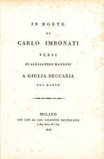 Morte carlo imbonati. usato  Modena