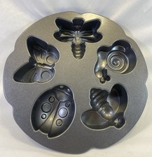 Usado, Molde de bolo raro Nordic Ware 3D jardim inseto panela alumínio fundido pesado 3 xícaras comprar usado  Enviando para Brazil