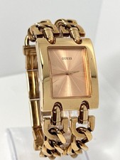 Usado, Pulseira de relógio feminina Guess MOD HEAVY METAL W1117L2 aço inoxidável ouro comprar usado  Enviando para Brazil