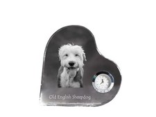 Old English Sheepdog heart-shaped clock with a dog Art-Dog na sprzedaż  PL