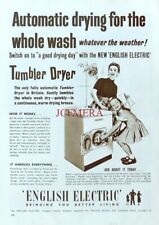 Usado, Anúncio de máquina de lavar roupa ENGLISH ELECTRIC carregamento frontal: impressão original 1954 comprar usado  Enviando para Brazil