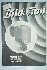 Revista de Imagen y Sonido para Tecnología de Cine y Fotografía Nº 9/1953! segunda mano  Embacar hacia Mexico
