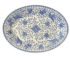 Noritake HOWO Phoenix Sacred Bird 14 em prato de servir oval Japão azul branco comprar usado  Enviando para Brazil