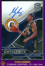Autógrafo Panini Spectra Catalyst 2019-20 #MTN Myles Turner AUTO /49 comprar usado  Enviando para Brazil
