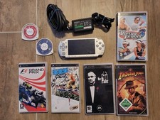 Sony PSP 2004 Ice Silver Playstation Portable Konsole + 7 Spiele Sammlung OVP , usado comprar usado  Enviando para Brazil