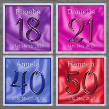 Personalised birthday coaster for sale  COLEFORD