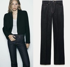 Jeans Zara cintura alta perna reta EUA 6 EURO 38 novo em folha comprar usado  Enviando para Brazil