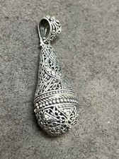 Pingente de prata esterlina Sarda 0,925 Bali Twist Stash dinheiro louco medalhão raro 13G comprar usado  Enviando para Brazil