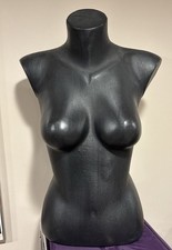 Manequim feminino display tronco/busto para exibição resina preta sem cabeça comprar usado  Enviando para Brazil
