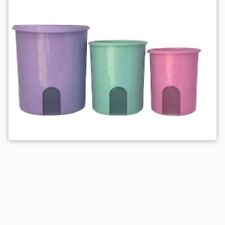Novo conjunto de vasilha Tupperware três peças um toque, usado comprar usado  Enviando para Brazil