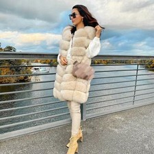 Colete feminino de pele de raposa natural 90 cm de comprimento colete inverno quente grosso comprar usado Colete feminino de pele de raposa natural 90 cm de comprimento colete inverno quente grosso comprar usado  Enviando para Brazil