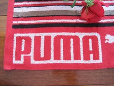 Linda toalha de rosto listra vermelha Puma 100% algodão macia 35 cm comprar usado  Enviando para Brazil