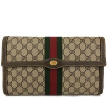 OLD GUCCI GG Logo PVC Webbing Bolsa de Embreagem Bege/8BE1250 comprar usado  Enviando para Brazil
