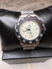 Zodiac NOS 36mm Swiss Formula One F1 Tag Heuer relógio mostrador lume completo moldura preta comprar usado  Enviando para Brazil