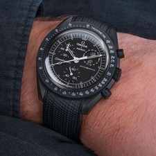 Pulseira MoonSwatch pulseira noir 20mm | Black MoonSwatch e Omega Speedmaster comprar usado  Enviando para Brazil
