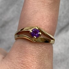 Amethyst solitaire split for sale  UK