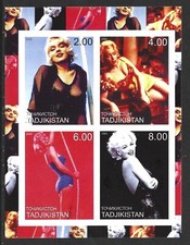Tajiquistão, 2000, Marilyn Monroe, MNH Imperf M/S Folha #M2033 comprar usado  Enviando para Brazil
