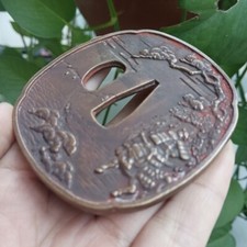 Peça espada Tsuba lâmina bronze protetor de mão para guerreira japonesa Katana sabre borda, usado comprar usado  Enviando para Brazil