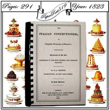 1823 The Italian Confectioner Vintage Cook Book 291 Pages comprar usado  Enviando para Brazil