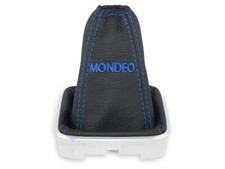 FÜR FORD MONDEO MK3 FL SCHALTMANSCHETTE SCHALTSACK LEDER STICKEREI mondeo BLAU na sprzedaż  PL