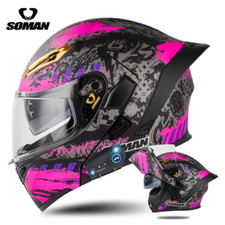 Fone de Ouvido de Motocicleta DOT Capacete Bluetooth Modular Viseira Dupla Flip Up Face Completa comprar usado  Enviando para Brazil