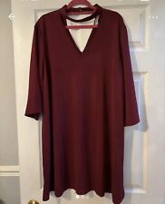 Ladies burgundy crepe for sale  LUTON