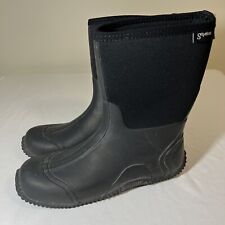 Usado, Superior Boot Co. Hombres EE. UU. 12 Negro Goma Neopreno Media Pantorrilla 12" Alto Botas de Lluvia segunda mano  Embacar hacia Argentina