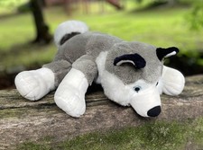 Husky siberiano prata branco cachorro de pelúcia 17" sem marca Europa comprar usado  Enviando para Brazil