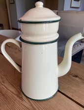 vintage enamel coffee pot green for sale vintage enamel coffee pot green for sale AXMINSTER