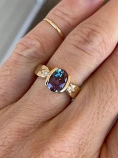 Anel de casamento de ouro amarelo sólido 14K corte oval alexandrita 3,20 quilates, usado comprar usado Anel de casamento de ouro amarelo sólido 14K corte oval alexandrita 3,20 quilates, usado comprar usado  Enviando para Brazil