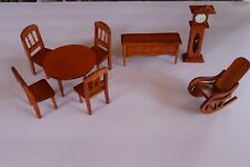 Wooden dollhouse 8pc for sale  New Port Richey