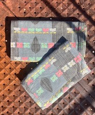 Vintage barkcloth curtains for sale  LONDON