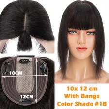 Natural Hairline Women Hair Topper Hairpiece Clip em 100% Real Cabelo Humano Wiglet comprar usado  Enviando para Brazil