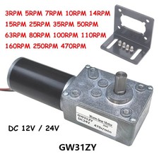 1 peça motor de engrenagem sem-fim DC 12V 24V 3RPM - 470RPM micro motor de engrenagem de redução GW31ZY, usado comprar usado  Enviando para Brazil