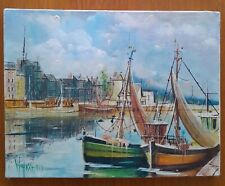 Huile toile honfleur d'occasion  France