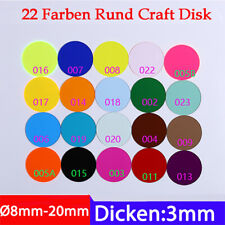 Transparente Kunststoff 22 Farbe Runde Scheibe Kunsthandwerk Scheiben Dicke 3mm comprar usado  Enviando para Brazil